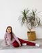 Подростковый комплект на девочку - бордовый с оленями Фото товара 5 из 8