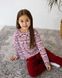 Підлітковий комплект на дівчинку - бордовий з оленями Фото товару 6 з 8