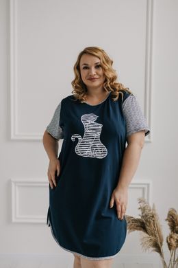 Батальна туніка з коротким рукавом - Силует котів 84309 розмір 2XL