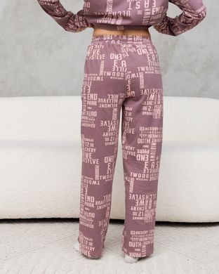 Жіноча піжама на ґудзиках - Написи - Family look для пари Фото товару - Інтернет-магазин Zaragoza