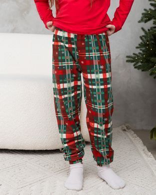 Мужской комплект с брюками Новогодняя Love Family look для семьи, Красный, m