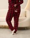 Батальная пижама на пуговицах Клетка - Family look для пары Красный 2XL Фото товара 7 из 7