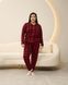 Батальная пижама на пуговицах Клетка - Family look для пары Красный 2XL Фото товара 1 из 7