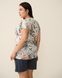 Вискозный комплект с шортами - Plus Size - цветочный принт Бежевый 2xl Фото товара 7 из 8