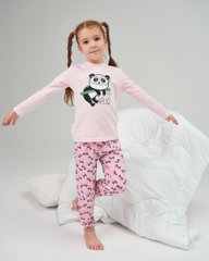 Комплект на девочку со штанами - Панда, Розовый, 3-4