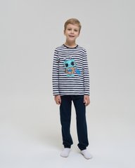Детская пижама для мальчика - верх в полоску - Робот