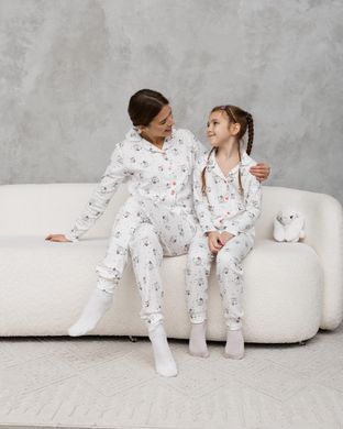 Женский комплект Интерлок Кошки Family look мама/дочь Фото товара - Интернет-магазин Zaragoza