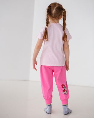 Пижамка с капри на девочку - божья коровка, Світло-рожевий, 3-4