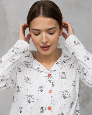 Женский комплект Интерлок Кошки Family look мама/дочь Фото товара - Интернет-магазин Zaragoza