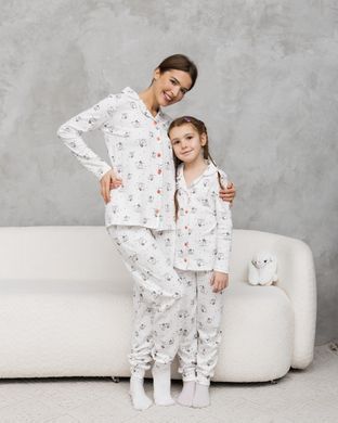Женский комплект Интерлок Кошки Family look мама/дочь Фото товара - Интернет-магазин Zaragoza