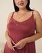 Жіноча сорочка на тонких бретельках - Plus Size - з мереживом Теракотовий 2xl Фото товару 4 з 7