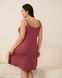 Жіноча сорочка на тонких бретельках - Plus Size - з мереживом Теракотовий 2xl Фото товару 7 з 7