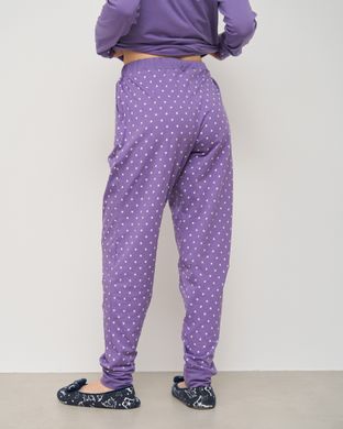 Жіноча піжама зі штанами в горошок - Сова на кофті Фото товару - Інтернет-магазин Zaragoza