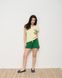 Женский комплект с зелеными шортиками - имитация кармана Фото товара 1 из 6