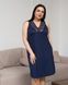 Жіноча сорочка на широких бретельках Plus Size - віскоза Темно-синій 2xl Фото товару 3 з 8
