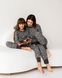Сіра піжама на дівчинку - дрібний принт - Family look мама/донька Фото товару 8 з 8