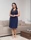 Женская сорочка на широких бретельках Plus Size - вискоза Темно-синий 4xl Фото товара 1 из 8