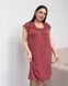 Вискозная сорочка с кружевом по плечам - Plus Size Терракотовый 2xl Фото товара 2 из 7