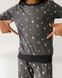 Сіра піжама на дівчинку - дрібний принт - Family look мама/донька Фото товару 7 з 8