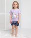Комплект на девочку с шортиками в горох - Единороги Фото товара 2 из 2