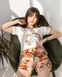 Жіночий комплект з шортами з віскози - квіти Фото товару 5 з 5
