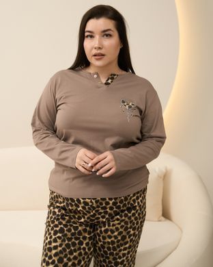 Батальний комплект зі штанами - принт леопард 3xl
