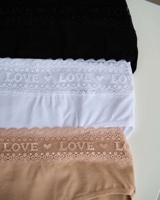 Трусы женские батальные базовые- Love по кружеву, На фото, 2xl