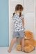 Пижама на девочку с шортиками - темно-синие котики Фото товара 5 из 6