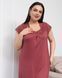 Віскозна сорочка з мереживом по плечам - Plus Size Теракотовий 3xl Фото товару 3 з 7