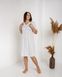 Сорочка для вагітних - біла в горошок Фото товару 2 з 6