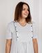 Сорочка для вагітних - біла в горошок Фото товару 5 з 6