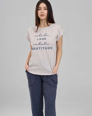Комплект зі штанами і футболкою Love - Молочна Фото товару - Інтернет-магазин Zaragoza
