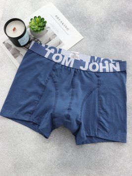 Трусы-шорты мужские однотонные Tom John Синие 2020-4 размер M Фото товара - Интернет-магазин Zaragoza