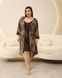 Комплект віскозний сорочка та халат Plus size - Леопард 2xl Фото товару 1 з 8