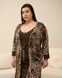 Комплект віскозний сорочка та халат Plus size - Леопард 2xl Фото товару 2 з 8