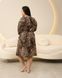 Комплект віскозний сорочка та халат Plus size - Леопард 2xl Фото товару 8 з 8
