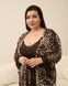 Комплект віскозний сорочка та халат Plus size - Леопард 2xl Фото товару 3 з 8