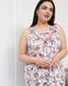 Сорочка на широких бретельках Plus Size - Квіти - Віскоза Молочний 2xl Фото товару 3 з 7