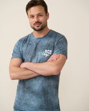 Чоловічий комплект з шортами You and me - Family look для пари Темно-синій l
