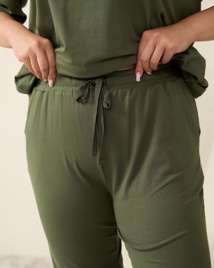 Женский комплект Plus Size с капри - Хаки Хаки 2xl