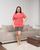 Женский комплект с шортами хлопок - Plus Size - Dream Коралловый 2xl