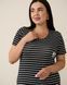 Віскозна туніка з рукавчиком Plus Size - у смужку Чорний l Фото товару 3 з 6