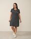 Віскозна туніка з рукавчиком Plus Size - у смужку Чорний l Фото товару 1 з 6