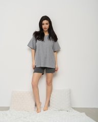 Комплект женская футболка с шортиками - в рубчик Фото товара - Интернет-магазин Zaragoza