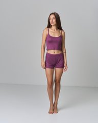 Комплект з міні-шортиками - фіолетовий в горошок Фото товару - Інтернет-магазин Zaragoza