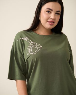 Женский комплект Plus Size с капри - Хаки Хаки 4xl
