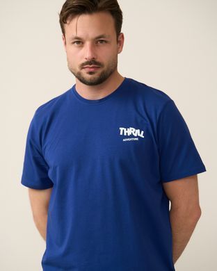 Мужской комплект со штанами Plus Size - однотонный Темно-синий 2xl