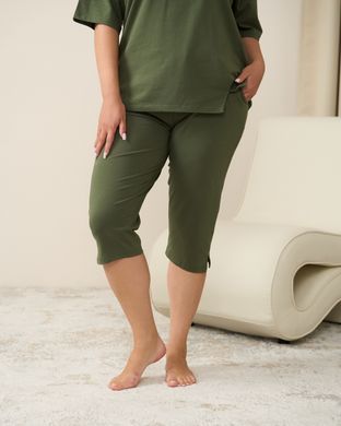 Женский комплект Plus Size с капри - Хаки Хаки 4xl