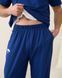 Мужской комплект со штанами Plus Size - однотонный Темно-синий 2xl Фото товара 5 из 7