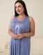 Сорочка на широких бретелях Plus Size - сердечки - Віскоза Синій 2xl Фото товару 2 з 6